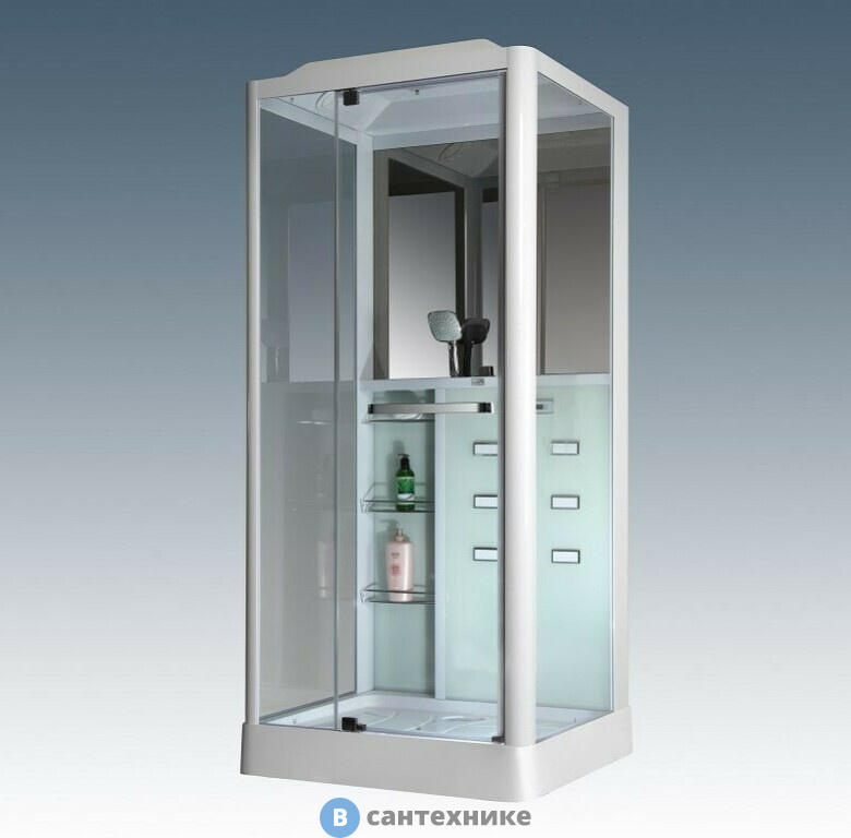 Душевая кабина Loranto CS 126  L  90*100*225 см белая (левая)