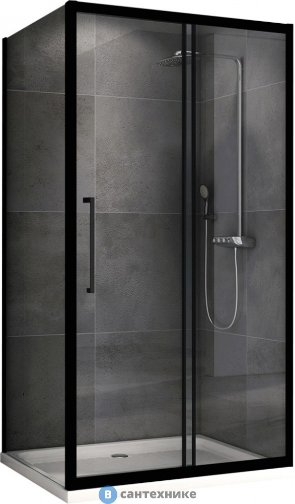 Душевой уголок ABBER Schwarzer Diamant AG30120BH-S75B 120*75*195, без поддона