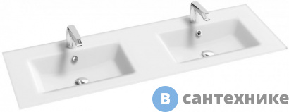 картинка Раковина-столешница Jacob Delafon Sherwood EB1832RU-DE1 стеклянная, матовый белый, 140 см