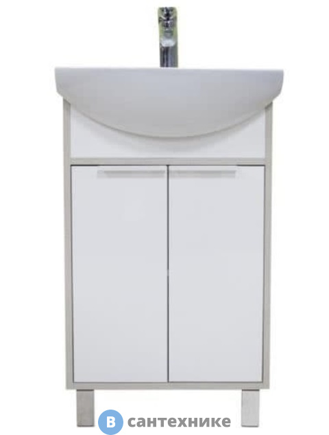 Тумба под ракоину Акватон Рико 50 Белый/Ясень фабрик (1A212401RIB90)