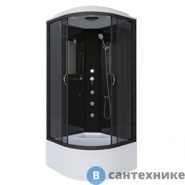 картинка Душевая кабина Niagara NG-6508-14G (900х900х2150) высокий поддон, стекло тонированное