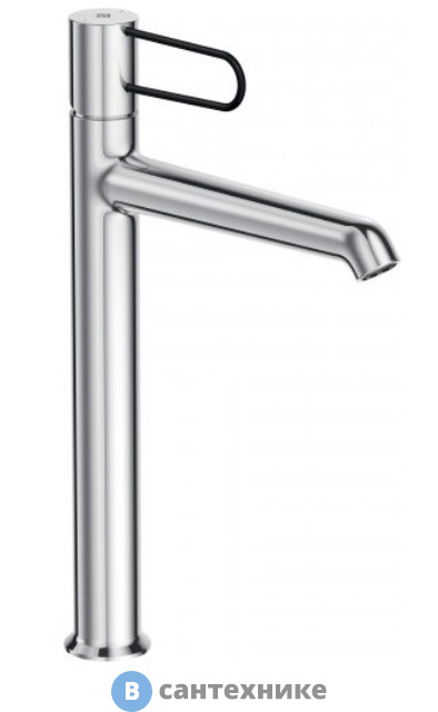 Смеситель Jacob Delafon ODEON RG E21030-BL-CP высокий с д/к, корпус хром, ручка чёрная