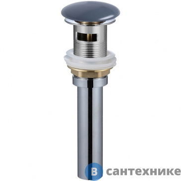 картинка Донный клапан WELTWASSER WW PP MT-GR для раковины, серый матовый