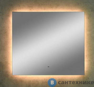 картинка Зеркало CONTINENT Trezhe Led 800х700 с бесконтактным сенсором, теплая подсветка (ЗЛП315)