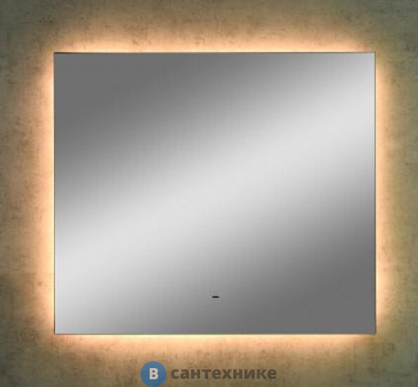 Зеркало CONTINENT Trezhe Led 800х700 с бесконтактным сенсором, теплая подсветка (ЗЛП315)