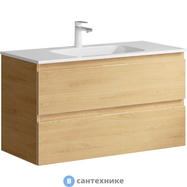 Тумба под раковину Aqwella ACCENT 97,5 ACC0110DZ (подвесная, дуб золотой)