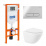 Комплект BelBagno 4 в 1 BB051CHR/BB051SC/BB002-80/BB005-PR-CHROME (унитаз подвесной BelBagno AMANDA BB051CHR с сиденьем BB051SC + система инсталляции для унитазов BelBagno BB002-80 с кнопкой смыва BB005)