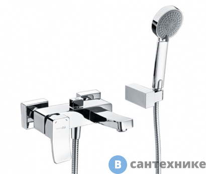 картинка Смеситель WasserKRAFT Aller 1061 для ванны с коротким изливом латунь, хромоникелевое покрытие