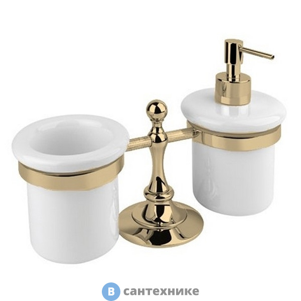 Стакан Cezares OLIMP-TDT-02-M и диспенсер настольные, бронза