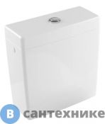 Сливной бачок Villeroy & Boch 57061101 Subway 2.0, 3/6, двойной смыв, кнопка хром, подключение воды-сбоку или сзади