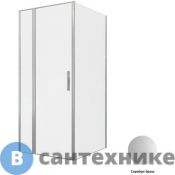 Душевой уголок Allen Brau Priority 90x100 3.31026.BA + 3.31047.BA серебро браш, без поддона
