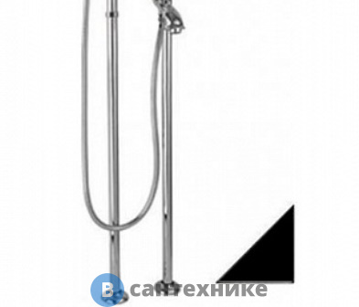 Универсальный установочный комплект Cezares PI-NOP для напольного смесителя, черный матовый