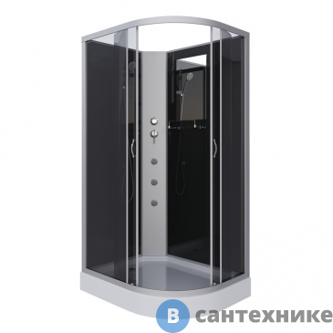 картинка Душевая кабина Niagara NG-3512-14LBKG (1200х800х2150) низкий поддон, стекло тонированное