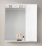 Шкаф зеркальный BelBagno 70 см MARINO-SPC-700/750-1A-BL-P-R подвесной с одной распашной дверцей с доводчиками, с подсветкой, правосторонний, Bianco Lucido