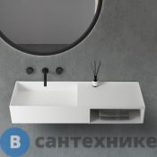 Тумба с раковиной ABBER Stein AS2649-0.8 подвесная, белая матовая