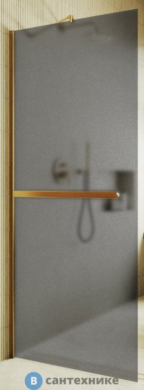 Душевая перегородка в профиле MaybahGlass 1950*790 Стекло 8 мм Графит матовый +Полотенцесушитель (MGD-730-3ш)