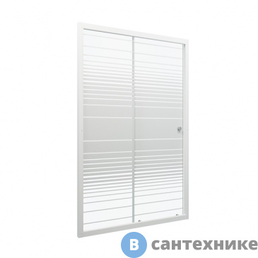 картинка Дверь душевая Тритон Слайд 120*185, бел, полосы (DP76)