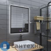 Зеркало Grossman PRAGMA-норма BLACK (600*800*45) LED с сенсорным выключателем и подогревом (1860802)