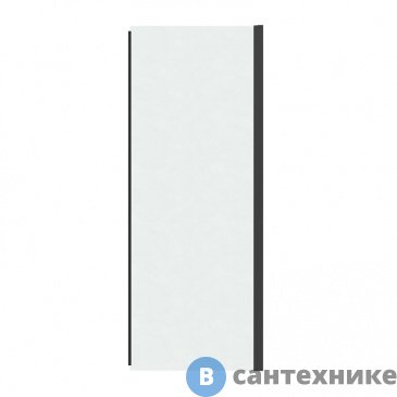 картинка Боковая стенка Grossman Pragma 200.K33.03.90.21.02 (90*195) черный матовый, стекло шиншилла