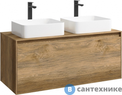 картинка Тумба под умывальник Aqwella Mobi 120 подвесная, дуб балтийский, без фасада (MOB0112DB)