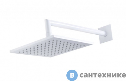 картинка Верхний душ Cezares PORTA-TDDQ-30-SR 300x300мм с изливом 350 мм, квадратное сечение, матовое золото