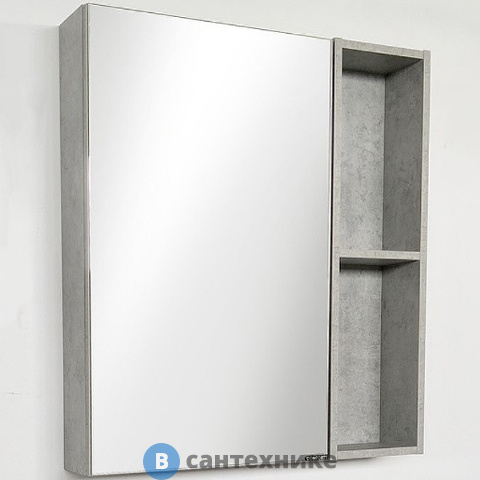 Зеркало-шкаф Comforty Осло-60 бетон светлый