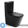 картинка Унитаз с бачком ABBER Rechteck AC1210TMB черный матовый, безободковый, смыв торнадо, сиденье дюропласт микролифт
