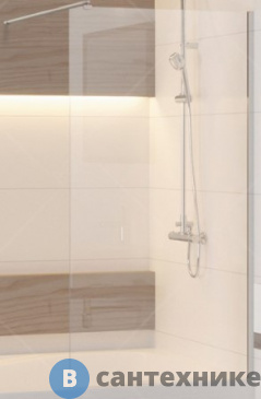 картинка Шторка на ванну RGW SC-052 80*150 хром/прозрачное (35115208-11)