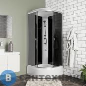 Душевая кабина Niagara Eco E80/26/TN (80х80х215) средний поддон (26см), стекло тонированное