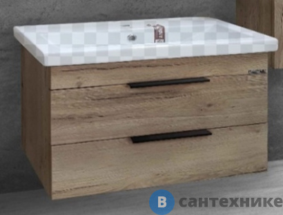 картинка Тумба под раковину Grossman ФОРТА-70 с 2-я ящ. дуб галифакс подвесная (ум.Фостер-70)