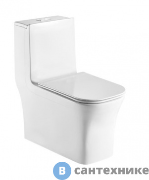 картинка Унитаз с бачком WELTWASSER GLANBACH 001 GL-WT моноблок, с сиденьем