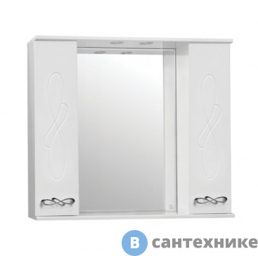 картинка Зеркальный шкаф Style line Венеция 900/C белый (4650134470574)