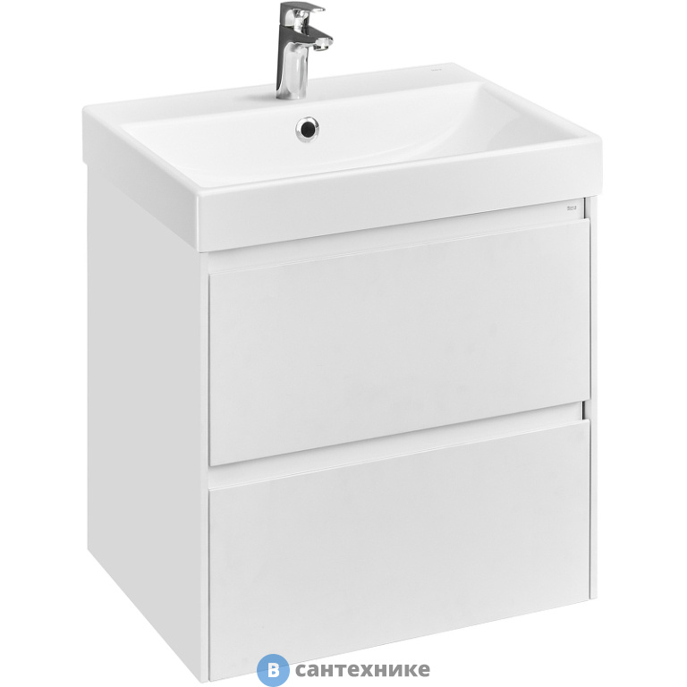 Тумба под раковину Roca ONA 58,5 A857613509 подвесная, белый матовый