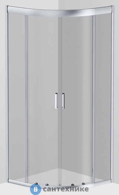 Душевое ограждение AM.PM Gem W90G-401-080WT 80х80, стекло прозрачное, профиль матовое серебро, без поддона