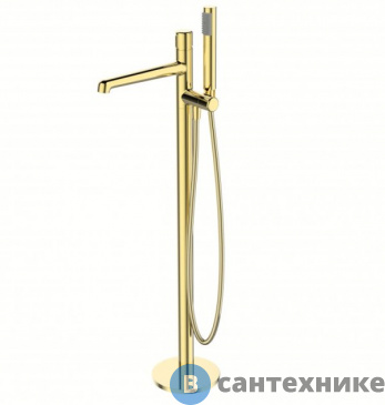 картинка Смеситель BelBagno UNO UNO-FMT-ORO напольный для ванны, золото