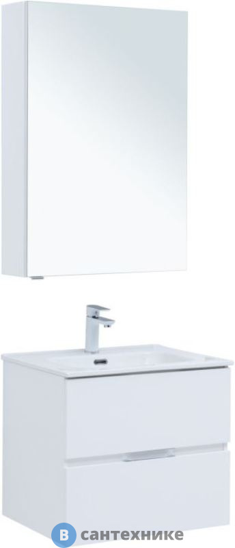 Комплект мебели Aquanet Алвита new 60 2 ящ. белый матовый (274216)