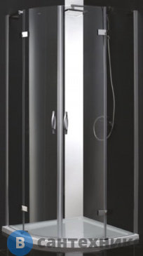 картинка Душевой уголок Cezares BERGAMO-W-R-2-100-ARCO-C-Cr-IV (1000x1000x2000) без поддона