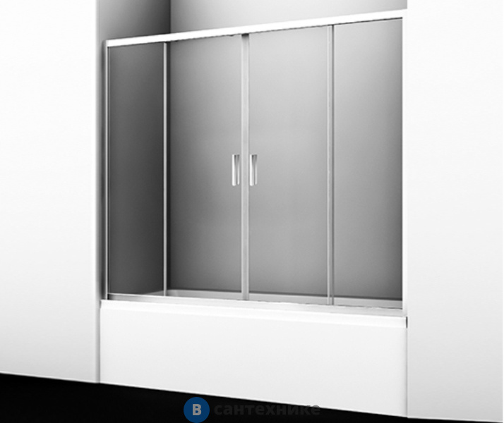 Шторка WasserKRAFT Lippe 45S02-170 стеклянная на ванну