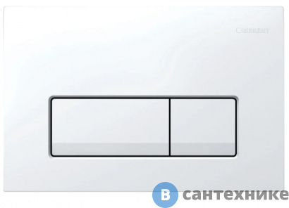 картинка Клавиша смыва Geberit 115.119.11.1 Delta50, для двойного смыва, альпийский белый