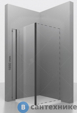 картинка Боковая панель RGW Z-050-1B чёрный/Прозрачное/6 мм 120*185 (352205112-14)