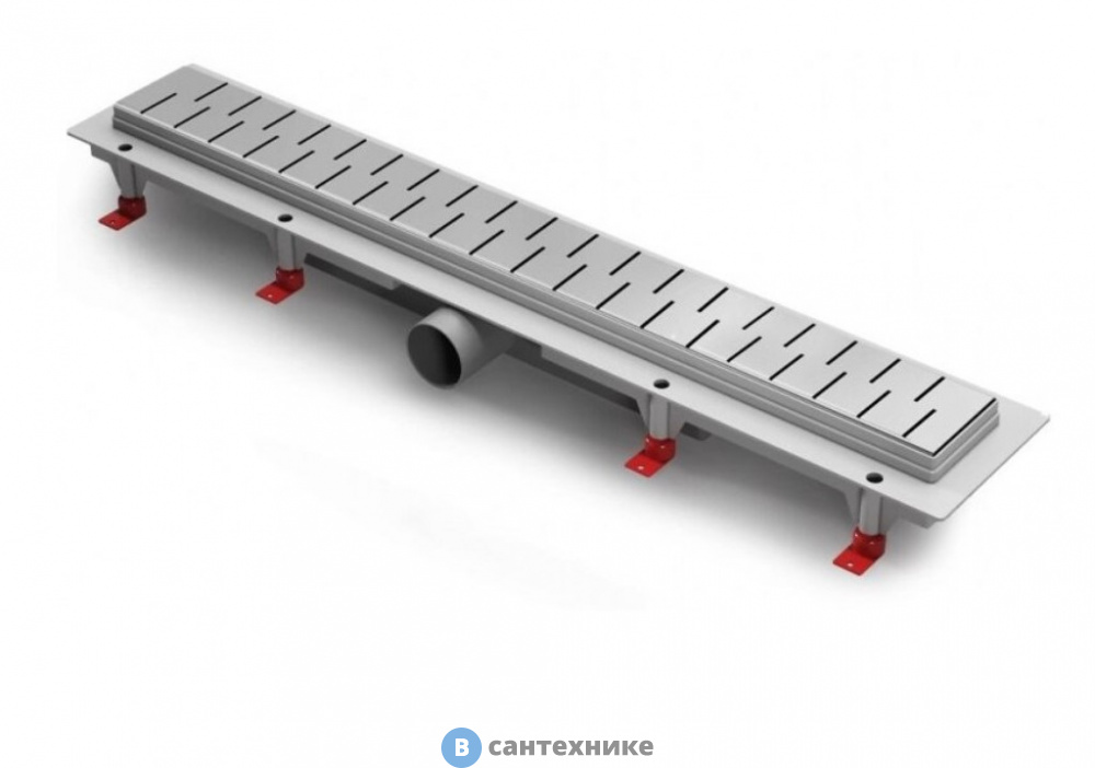 Водоотводящий пластиковый желоб AZARIO D40 (боковой слив) с решеткой Medium 850 мм (AZ-CH 850 M)