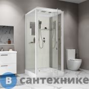 Душевая кабина Niagara Standart ST100/15Q (100х100х215) квадрат, поддон 15см, распашная, проф. белый