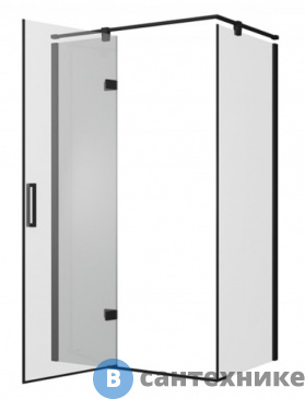 картинка Душевой уголок Bravat LINE BS120.3112AB black 800х1200х1950 мм, без поддона