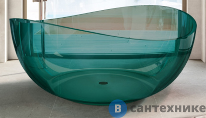 картинка Ванна ABBER Kristall AT9705Aquamarin 150х150 прозрачная бирюзовая