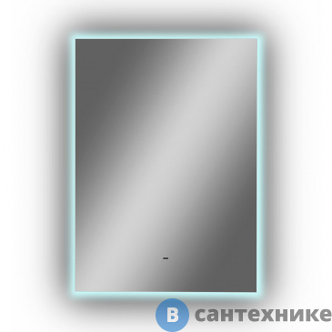 картинка Зеркало Континент Trezhe Led 500х700 с бесконтактным сенсором, холодная подсветка (ЗЛП608)