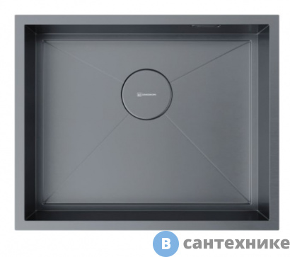 картинка Кухонная мойка OMOIKIRI Kasen 54-16-GM нерж.сталь/вороненая сталь (4997061)