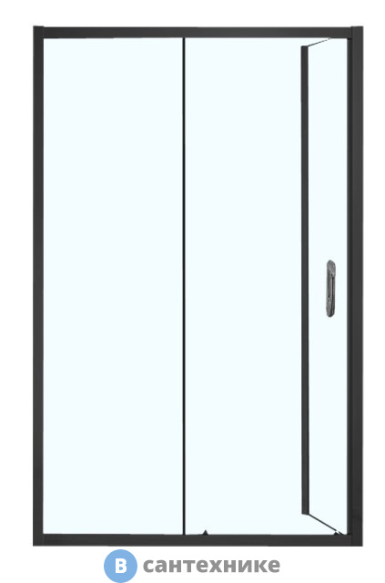 Душевое ограждение AZARIO MILTON 1200*800*2000, без поддона, открывание налево стекло прозр. 6 мм, профиль чёрный (AZ-ND1131-L 1200 BLACK)