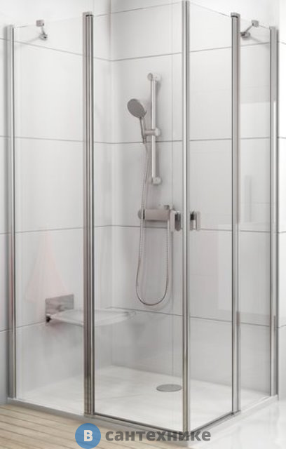 Душевой уголок Ravak Chrome CRV2-110 блестящий Transparent 1QVD0C00Z1, без поддона