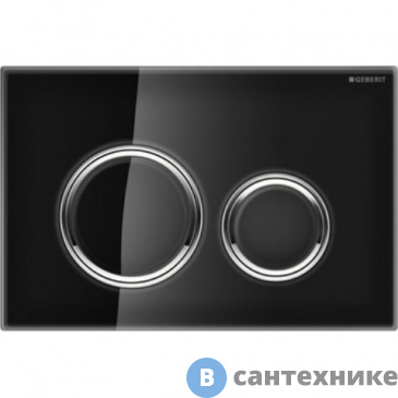 картинка Клавиша смыва Geberit SIGMA21 115.884.SJ.1 двойной смыв (черные, глянцевый хром)