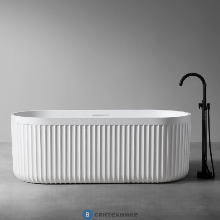 Ванна ABBER Stuttgart AM9925 из искусственного камня белая матовая